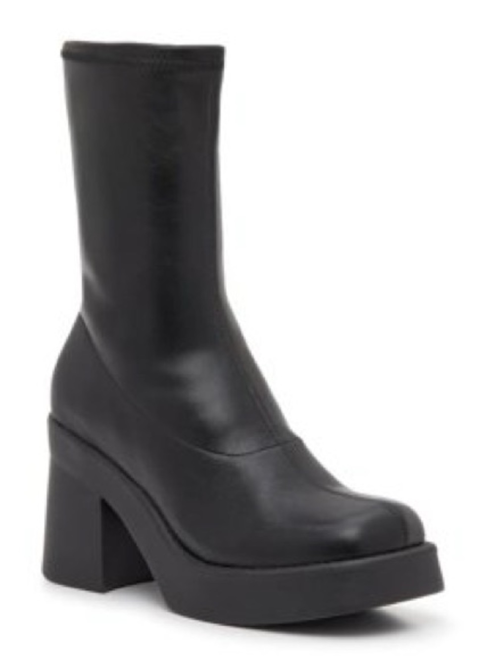 Steve Madden Katrina Platform Bootie - Black Mid-Calf